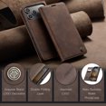 thumbnail image 2 of Dandapaier for iPhone 17 Pro Max Flip Wallet Case with Kickstand , Credit Card Slots, Cash Slot and Magnetic Closure,Retro Soft Leather Case Designed for Women and Men ，6.9"，coffee, 2 of 12