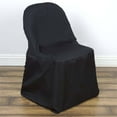 thumbnail image 2 of Efavormart Black Linen Polyester Folding Chair Cover Dinning Chair Slipcover For Wedding Party Event Banquet Catering, 2 of 10