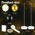 2 Set Balloon Column Stand Kit for Floor with LED String Light 120