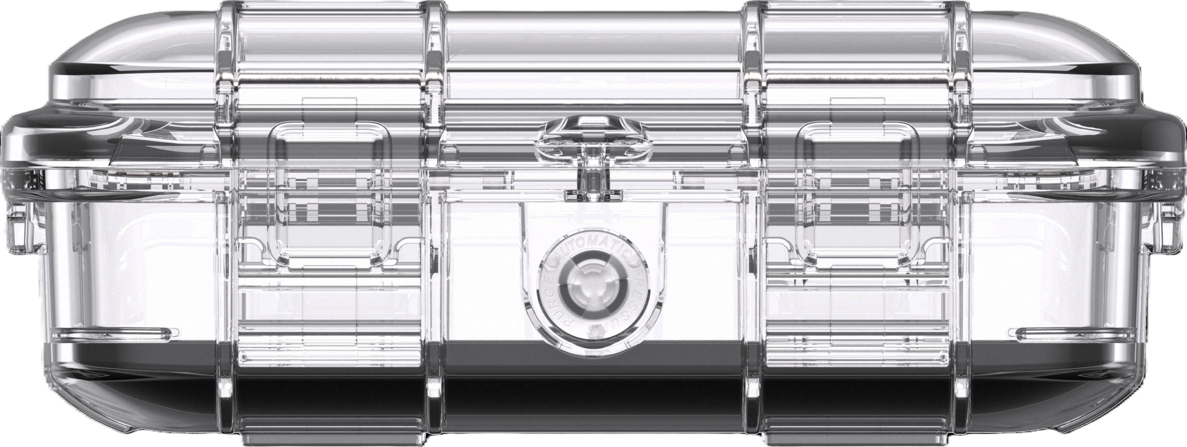 Pelican Micro Storage Case M40 Black Clear Lid with Liner, IP67 rated protection Submergible, Waterproof, Crushproof, Dustproof