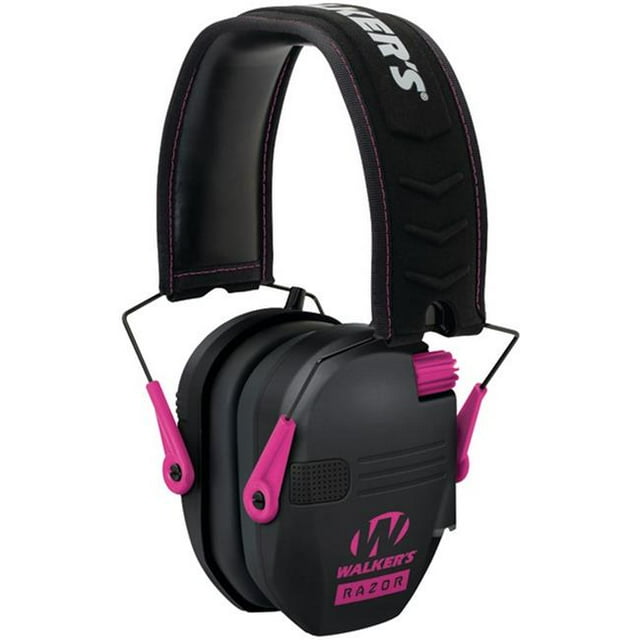 Walkers Game Ear Razor Series Slim Shooter Electronic Folding Muff, Pink