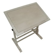Studio Designs Vintage Solid Wood Drawing/Drafting Table with 36 x 24 Angle Adjustable Top in Coastal White