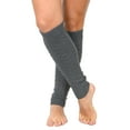 thumbnail image 4 of KESIS Women's Cable Knit Leg Warmers Knitted Crochet Long Socks Charcoal, 4 of 6