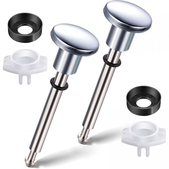 HIBIBUD 2 Set Tub Spout Diverter Repair Kit, Universal Bathtub Shower Faucet Replacement Parts with Valve Stems, Cup Seals, Gates, Chrome
