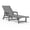 gray, variant on Tioline 5-Position Adjustable HDPE Patio Chaise Lounge with Wheels & Cup Holder, Outdoor Weather-Resistant Recliner for Poolside & Deck, Brown, 1pc