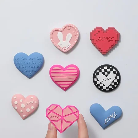 

8pcs Cute Fridge Magnets Heart Shape Refrigerator Magnet Fridge Sticker Fridge Decor Kitchen Decor