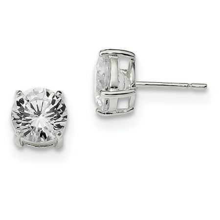 Sterling Silver Radiant Cut Post Earrings Basket Setting 8mm Cubic Sterling Silver Radiant Cut Post Earrings Basket Setting 8mm Cubic Zirconia Stud