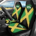 thumbnail image 2 of ZIATUBLE Jamaican Flag Cars Front Seat Protectors Cover Soft Car Seat Covers Sets Universal Fit Cars Sedan SUV Pack of 2 Vehicle Bucket Seat Covers High Back Auto Interior Accessories, 2 of 7