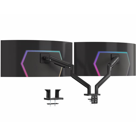 VIVO Mechanical Spring Dual Ultra Wide Monitor Mount, Fits up to 45" Screens