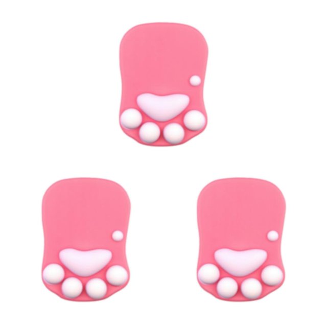 Guardoinrt Comfortable And Stylish Cat Paw Mouse Mat For Wrist Protection Unique Safe DS-008 rose red 3Set
