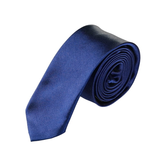 INSPIRE CHIC Corbata ajustable de pura seda para hombres, decorativa, color azul marino, talla única