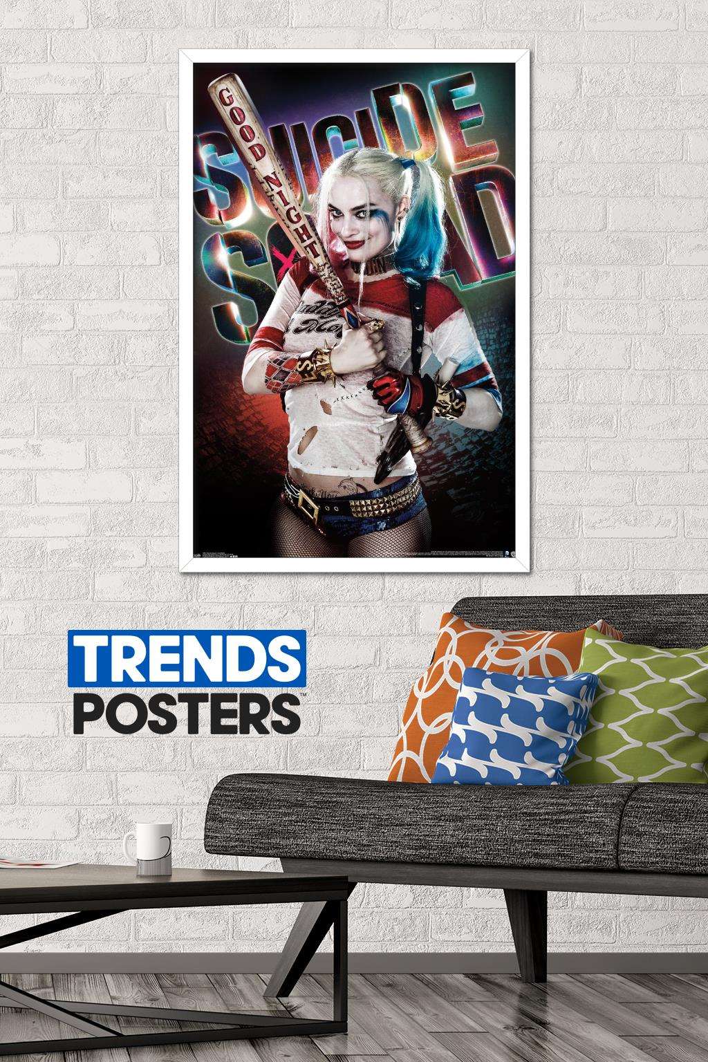 DC Comics Movie - Suicide Squad - Good Night Wall Poster, 22.375" x 34", Framed