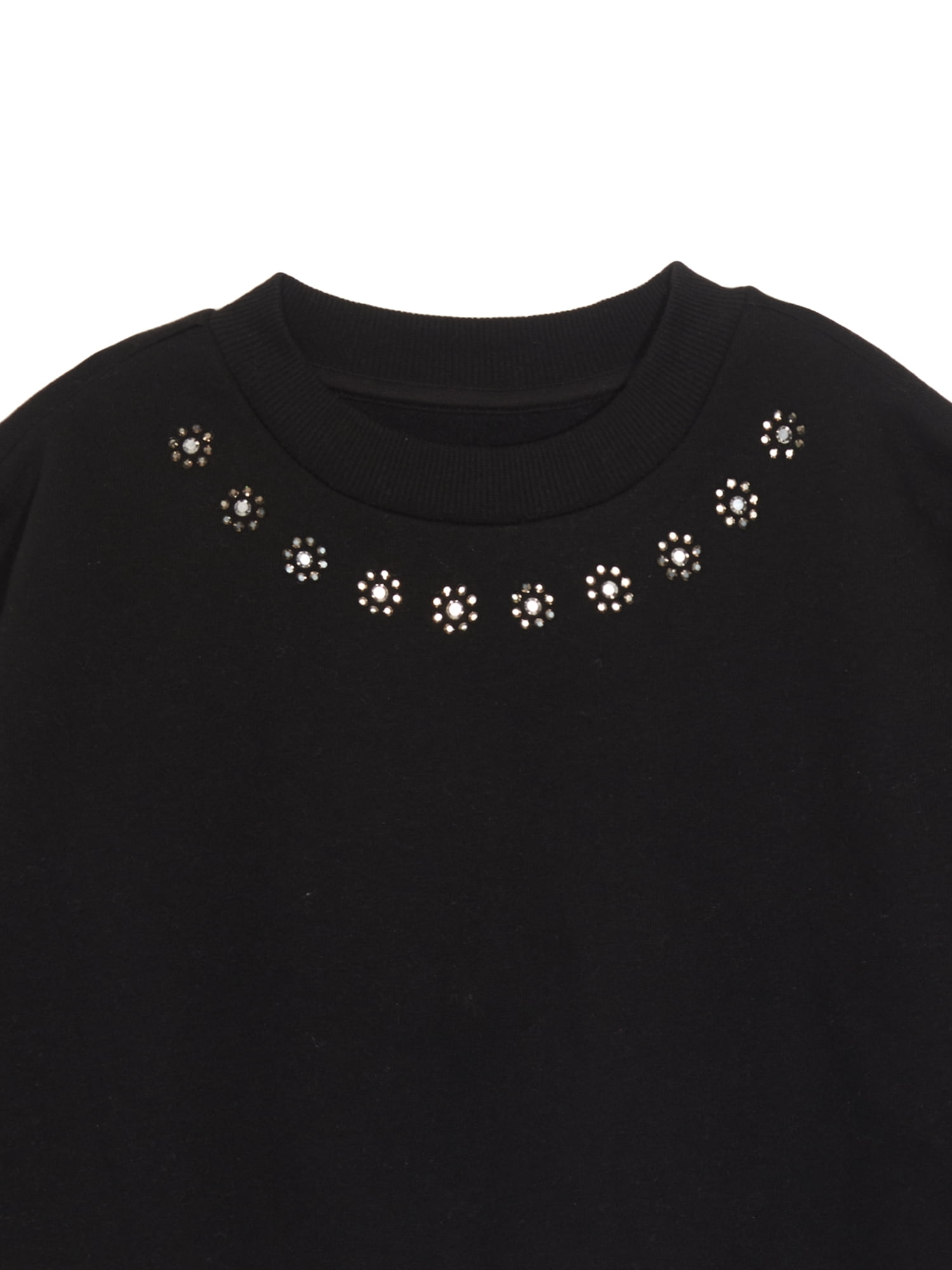 Wonder Nation Girls Embellished Sweatshirt, Sizes 4-18 & Plus