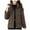 Coffee, variant on Puffer Jacket for Women with Detachable Hood, Winter Thicken Warm Pockets Quilted Cotton Full-zip Down Coat Outwear (XL, Yellow)