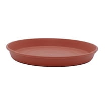 The HC Companies 8.5 Inch Round Prima Plastic Plant Saucer - Indoor Outdoor Plant Trays for Pots - 8.90 Inchx8.90 Inchx1.02 Inch in Clay