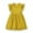 Yellow, variant on Fesfesfes Summer Dress for Girls Floral Print Flying Sleeves Pleated Dresses Back Zipper Mini Outfits for Comfortable and Versatile Outfits 1-6 Years(Black,2.5 years)