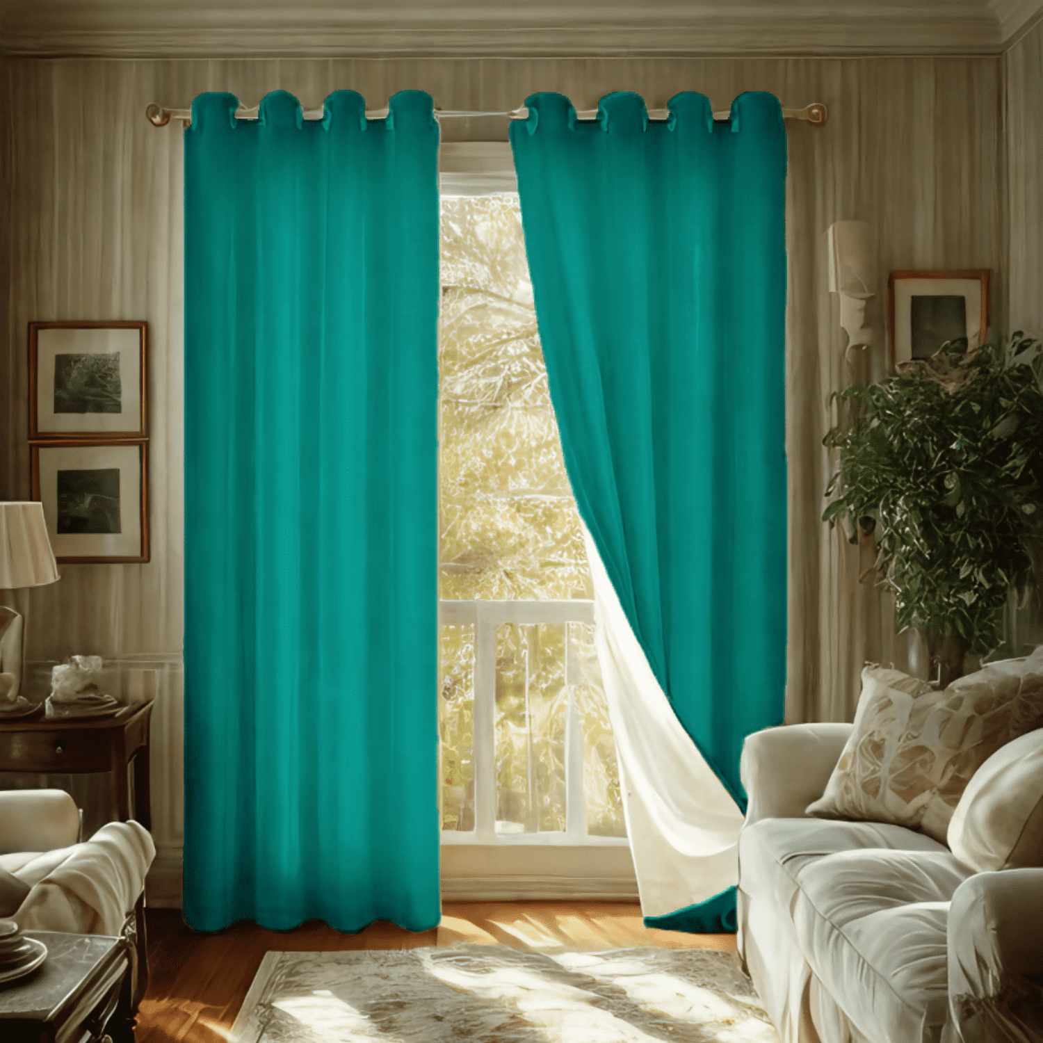 100% Blackout Velvet Curtains with Grommet, Thermal Insulated Super Soft Privacy Noise Reducing Velvet Curtains for Bedroom, 2 Panels