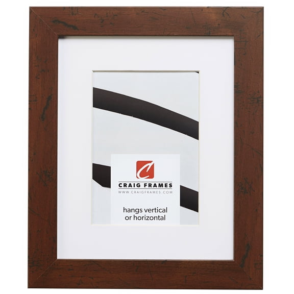 Craig Frames FM26WA 14x18 inch Dark Brown Picture Frame Matted for a 10x13 Photo