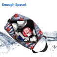 thumbnail image 4 of Uemuo Starfish Navy Blue Stripe Pattern Portable Toiletry Bags with Handle, Waterproof travel Make up Bags for Women, Large Capacity Travel Cosmetic Bags, 4 of 9