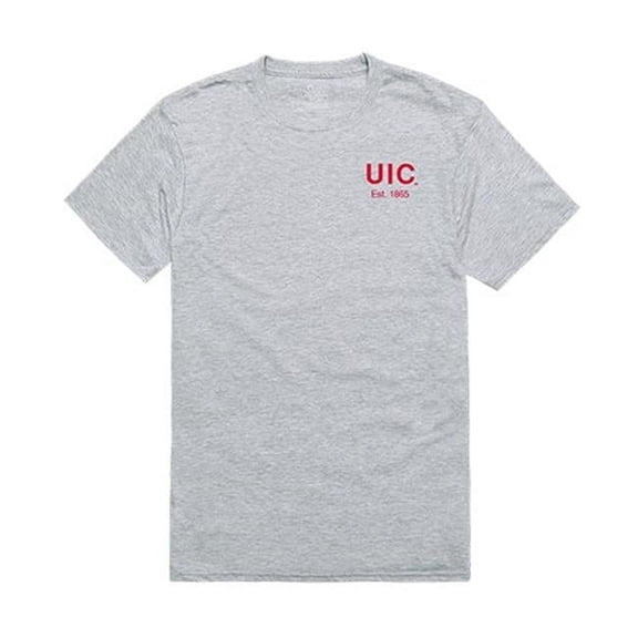 W Republic Apparel 528-180-HGY-04 University of Illinois at Chicago Practice Tee for Men, Heather Grey - Extra Large