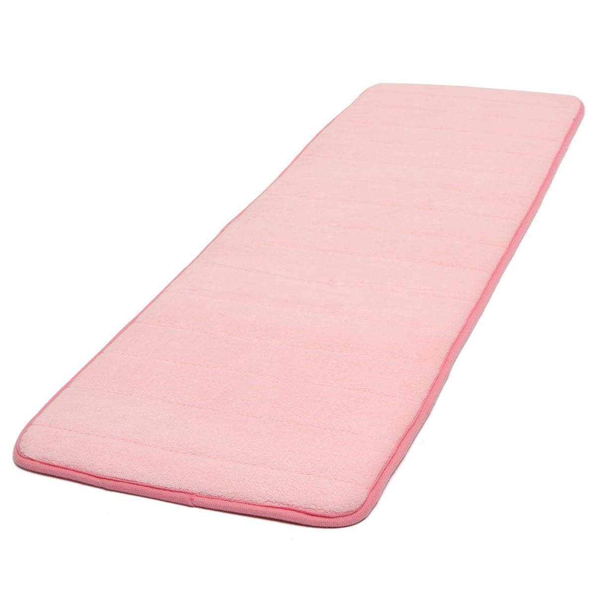 120x40cm Absorbent Nonslip Memory Foam Kitchen Bedroom Door Floor Mat Rug Carpet Pink