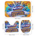 thumbnail image 3 of Nerf-theme 4-Piece Shower Curtain Set with Rugs, Waterproof Bathroom Decor Set Includes Bath Mat, U-Shaped Rug, Toilet Lid Cover and Curtain with Hooks, 3 of 6