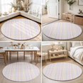 thumbnail image 4 of Round Rugs 3Ft, Purple Checkered Round Area Rug Washable Indoor Throw Carpet, Farmhouse Art Buffalo Small Non Slip Circle Rug for Bedroom Living Room Home Decor Aesthetic, 4 of 8