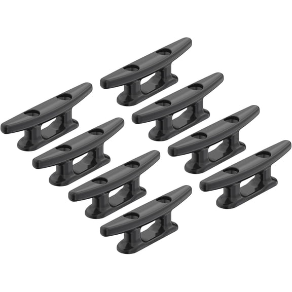 SEAFLO 6" Boat Cleat Black Nylon Dock Cleat Kayak Cleat(6", 8-Pack)