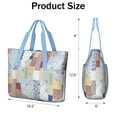 thumbnail image 3 of Tote Bag for Women - Pioneer Flower Shoulder Bag - Large Utility Work Duffle Bag with Zipper Handbag for Travel, Work, Sprots, 3 of 5