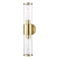 thumbnail image 3 of Open Box Livex Lighting Banca 2-Light Metal & Glass ADA Vanity Sconce in Antique Brass, 3 of 7