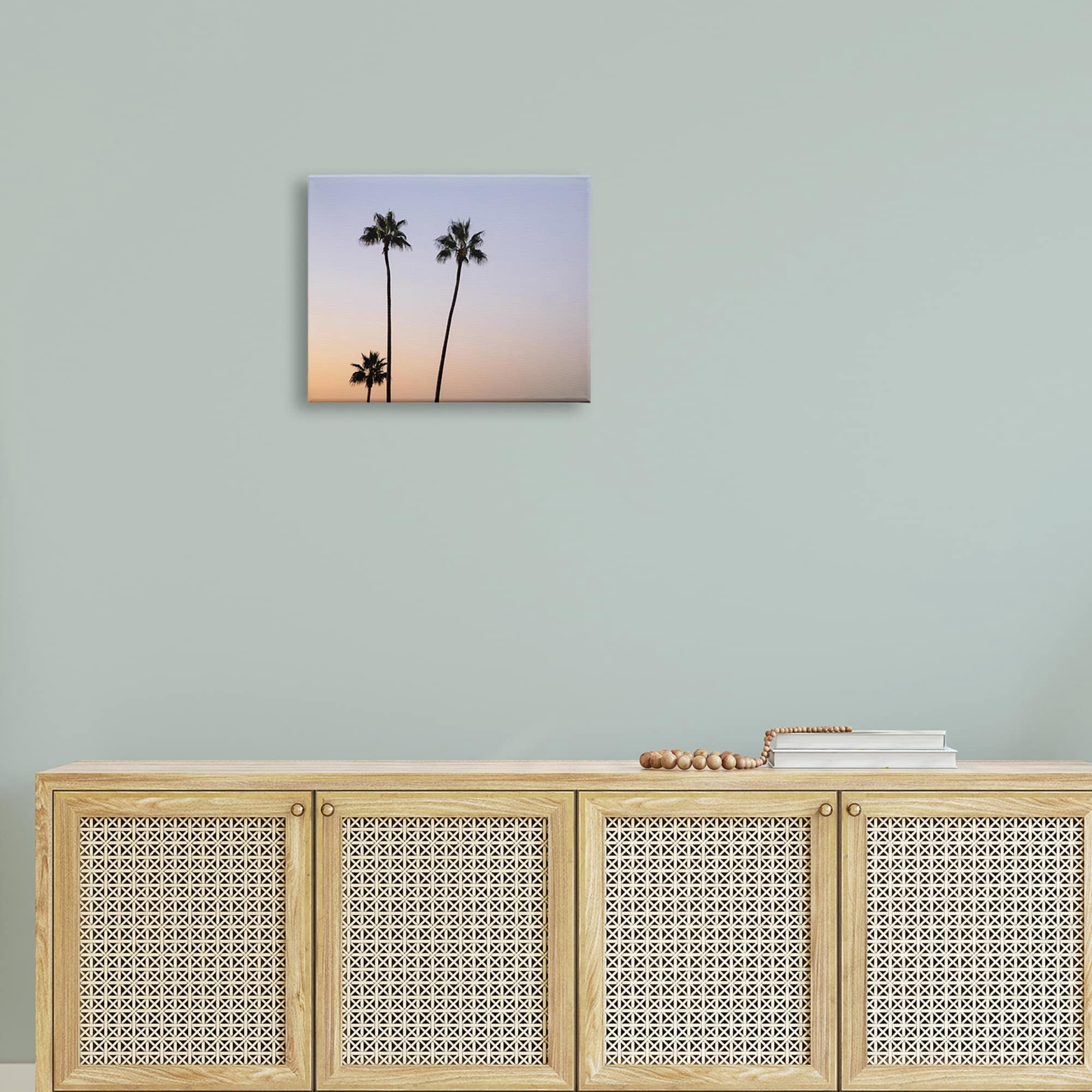 Stupell Industries Tropical Tall Palm Trees Sunrise Sunset Photography Coastal Photography Gallery-Wrapped Canvas Print Wall Art, 20 x 16, Design by Kathy Mansfield