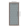 thumbnail image 5 of Kate and Laurel Framed Fabric Pinboard 18 x 42, Blue Botanical Block Print Printed Linen Classic Bulletin Board for Use as a Vision Board or Wall Organization, Florence Medium Brown Frame, 5 of 8