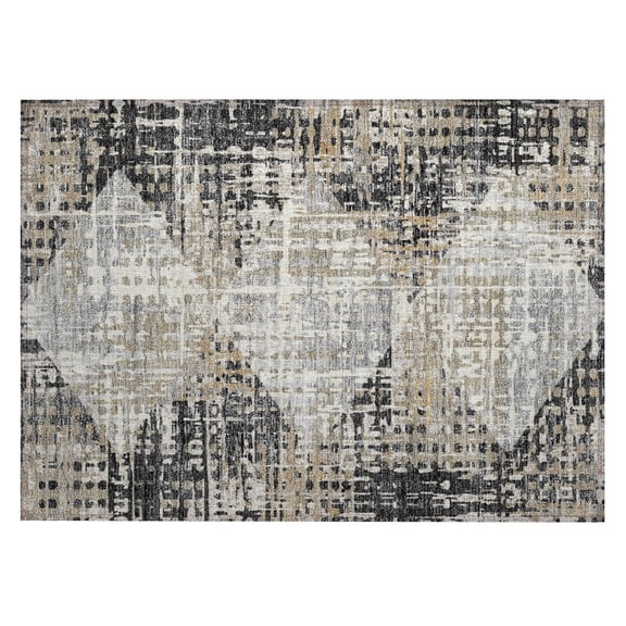 Dalyn Rugs Machine Washable Indoor/Outdoor Chantille ACN2116 Black 1'8" x 2'6" Rug