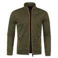 thumbnail image 6 of Mens Zip Up Sweatshirt Without Hood Fall Fashion Jackets Zipper Mock Neck Coat Casual Long Sleeve Top With Pockets, M, 6 of 7