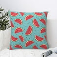 thumbnail image 4 of Yiaed Watermelon Print Pillow Covers Super Soft Decorative Square Throw Pillow Covers Case Cushion Covers for Sofa Couch Bedroom Car Decor（No pillow core）-26"x26", 4 of 7