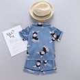 thumbnail image 2 of Toddler Girls Boys Silk Satin Pajama Sets Kids Casual Button Down Sleepwear Loungewear 1-6T, 2 of 8