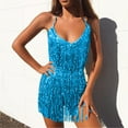 thumbnail image 2 of Mujeres Boho Lentejuelas Borla Cadera Bufanda Fringe Vientre Mini Falda Rave Fiesta Danza Rendimiento Traje Brillante Festival Ropa Sexy Club Conjuntos Wmkox8yi  FGJ525, 2 of 6