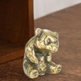 thumbnail image 1 of Figura de oso de latón, retro, decoración del hogar Pet de té estatua de metal pequeño, figura de animales de decoración de escritorio para centro de, 1 of 10