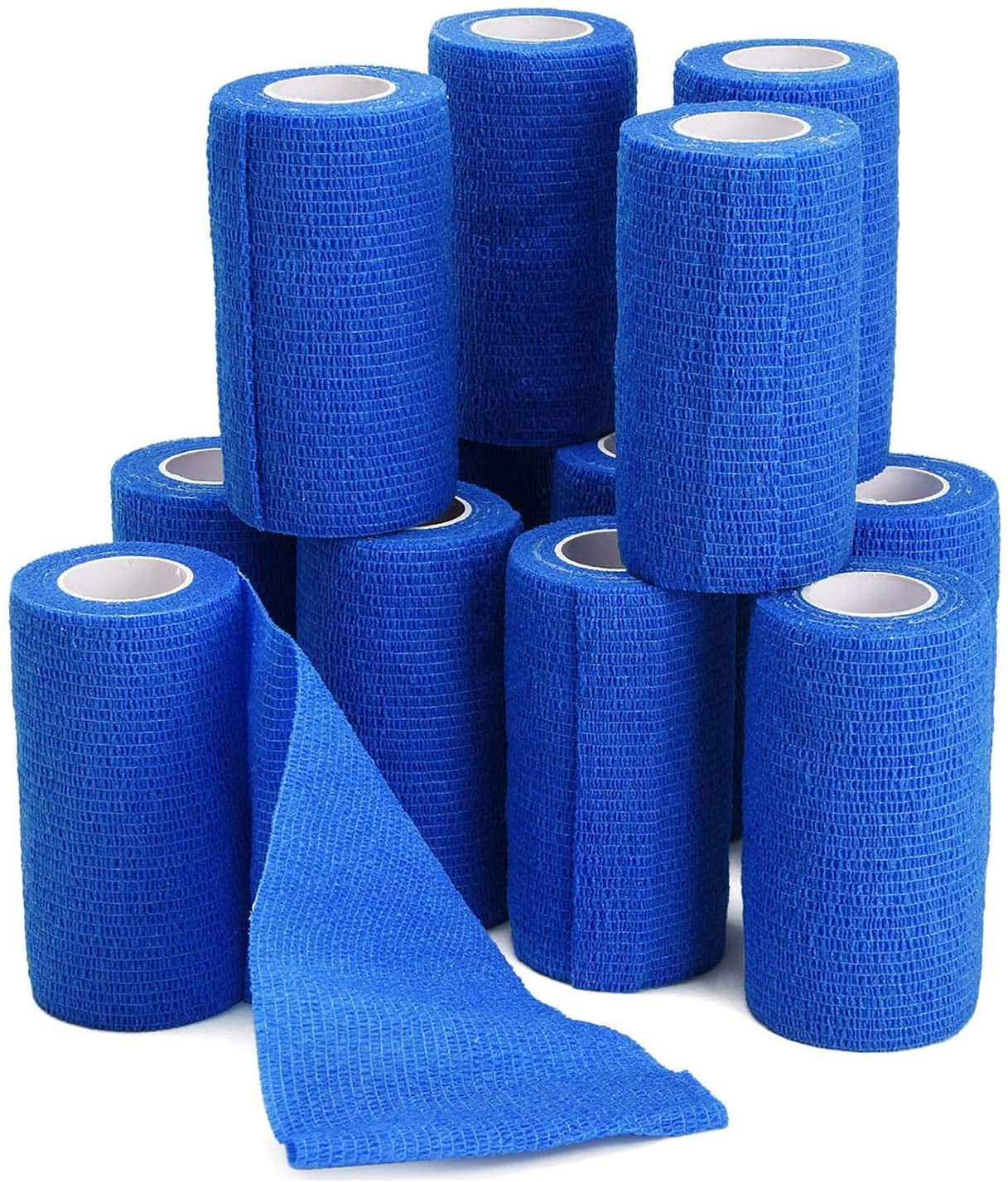 NexSkin Organic Cotton Elastic Bandage Wrap (6"" Wide, 6 Pack) | Hook & Loop Fasteners | Sports