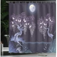 thumbnail image 4 of Ambesonne Nature Shower Curtain, Dramatic Night, 69"Wx75"L, Purple, 4 of 5