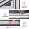 thumbnail image 4 of 9x12 Outdoor Rug – Waterproof Reversible Plastic Straw Mat – Modern Border – RV, Patio, Camping, Balcony, Deck, Backyard & Porch – Indoor/Outdoor, Grey and White, 4 of 8