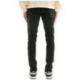 thumbnail image 2 of KDNK Men Rhinestone Skinny Denim Jeans (Jet Black), 2 of 6