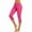 Hot Pink, variant on Bloomae Sexy V Cross Waist Capri Leggings for Women- Summer Workout Tummy Control Butt Lift Soft Sports Gym Yoga Pants Tights Army Green XXL