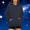 thumbnail image 6 of FchengtaiS Unisex Sparkly Glitter Print Hoodies Long Sleeve Hooded Sweatshirt Casual Fashion Bling Shimmery Pullover Tops, 6 of 8