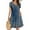02 Blue, variant on Weiqiqre Womens Summer Dresses Summer A-Line Dress with Pockets Mini Short Sleeve Dresses Flowy Beach Swing Dress Vacation Travel