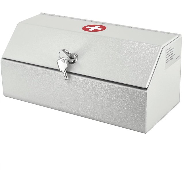 Medicine Lock Box for Safe Medication Storage - Lockable Medicine Cabinet Child Proof Medicine Organizer - Locking Medicine Cabinet Wall Mounted for Prescriptions and Personal Medicines