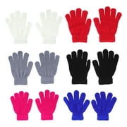 6 Pairs Gloves Kids Mittens The Gift Indoor Glvoes for Work Full Finger Winter Keep Warm Child Pupils