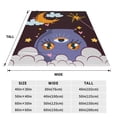 thumbnail image 6 of LNWH Fortune Witch Night Cloud Pattern Throw Blanket, Flannel Sofa Blankets for All Seasons, 50"x40", 6 of 8