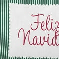 thumbnail image 2 of 18" x 18" Simply Daisy Feliz Navidad Ticking Polyester Accent Pillow, Forest Green Qty 1, 2 of 3