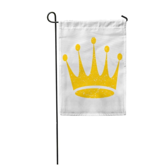 KDAGR Antique Crown Gold Authority Elegance Emblem Garden Flag Decorative Flag House Banner 28x40 inch